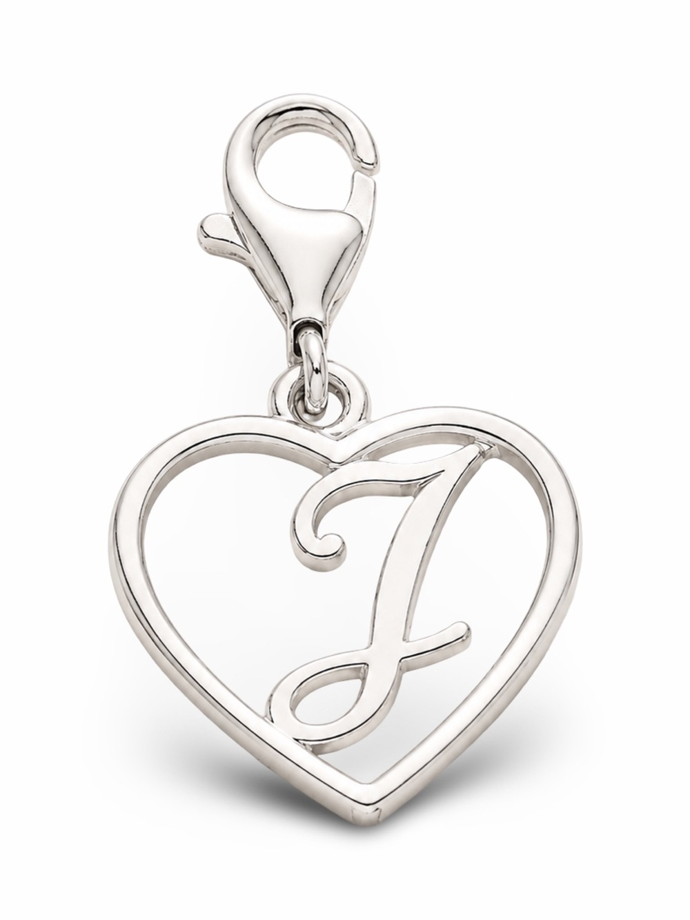 Belk Silverworks 925 Sterling Silver Initial J Heart Charm NWT
